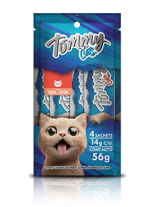 tommy for cats pack x 4 sachets tuna